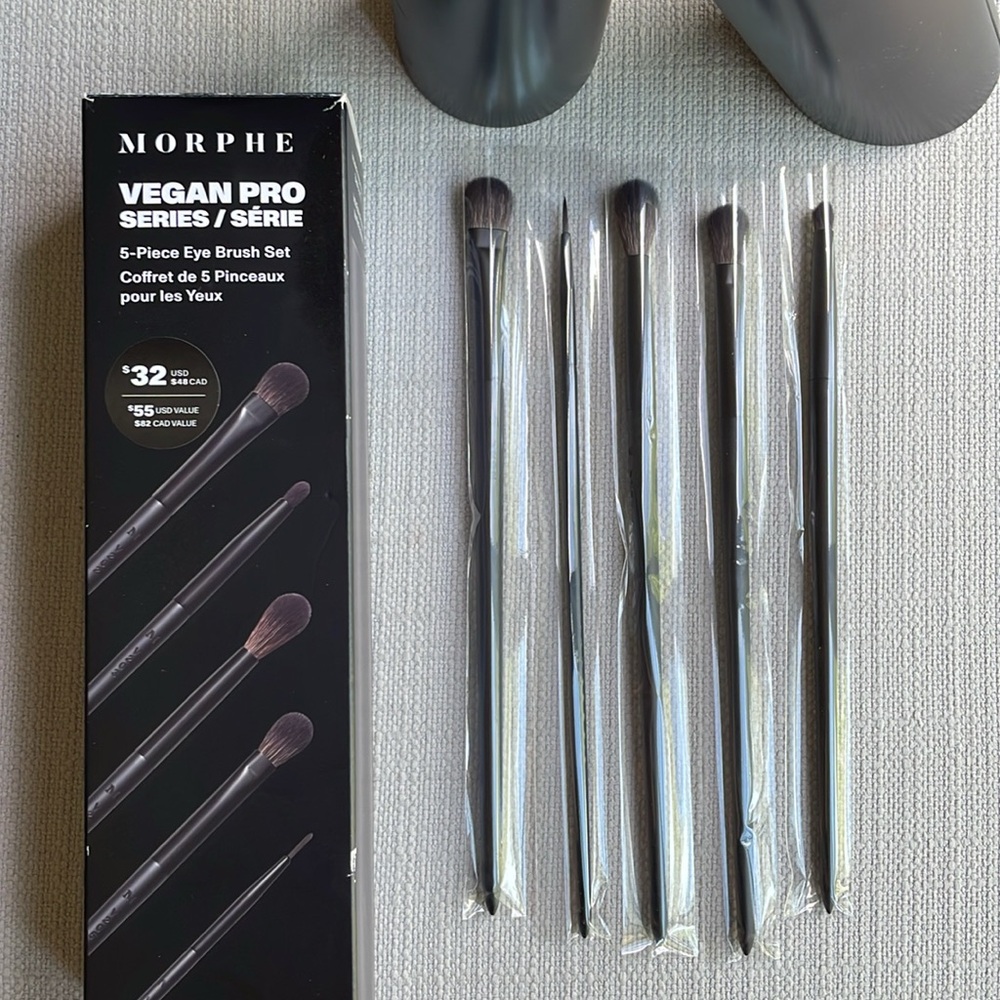 MORPHE vegan pro 5-piece eye brush Set - Black